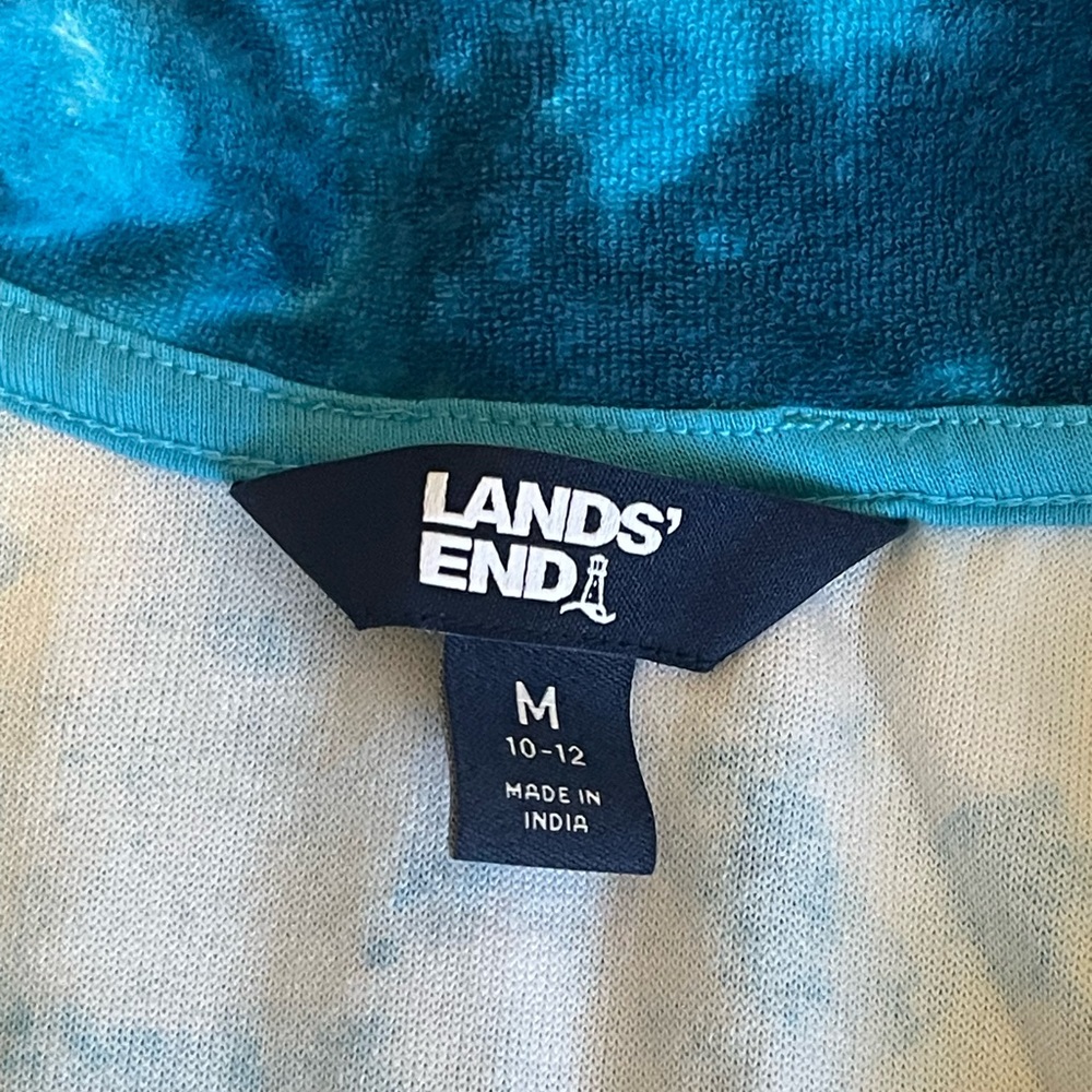 Lands End Terry Cloth Tie Dye Two Piece Swim Suit Cover Up - Picture 10 of 11